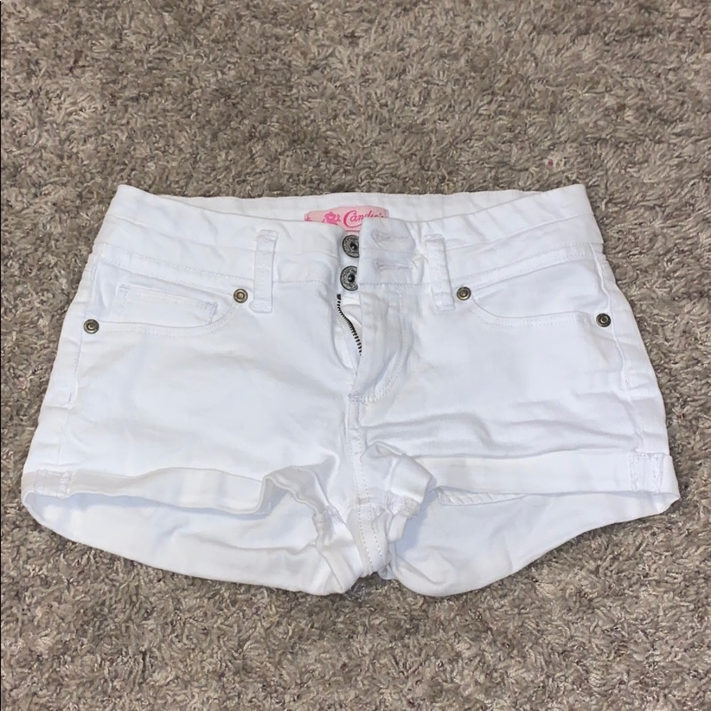 White Jean Shorts
